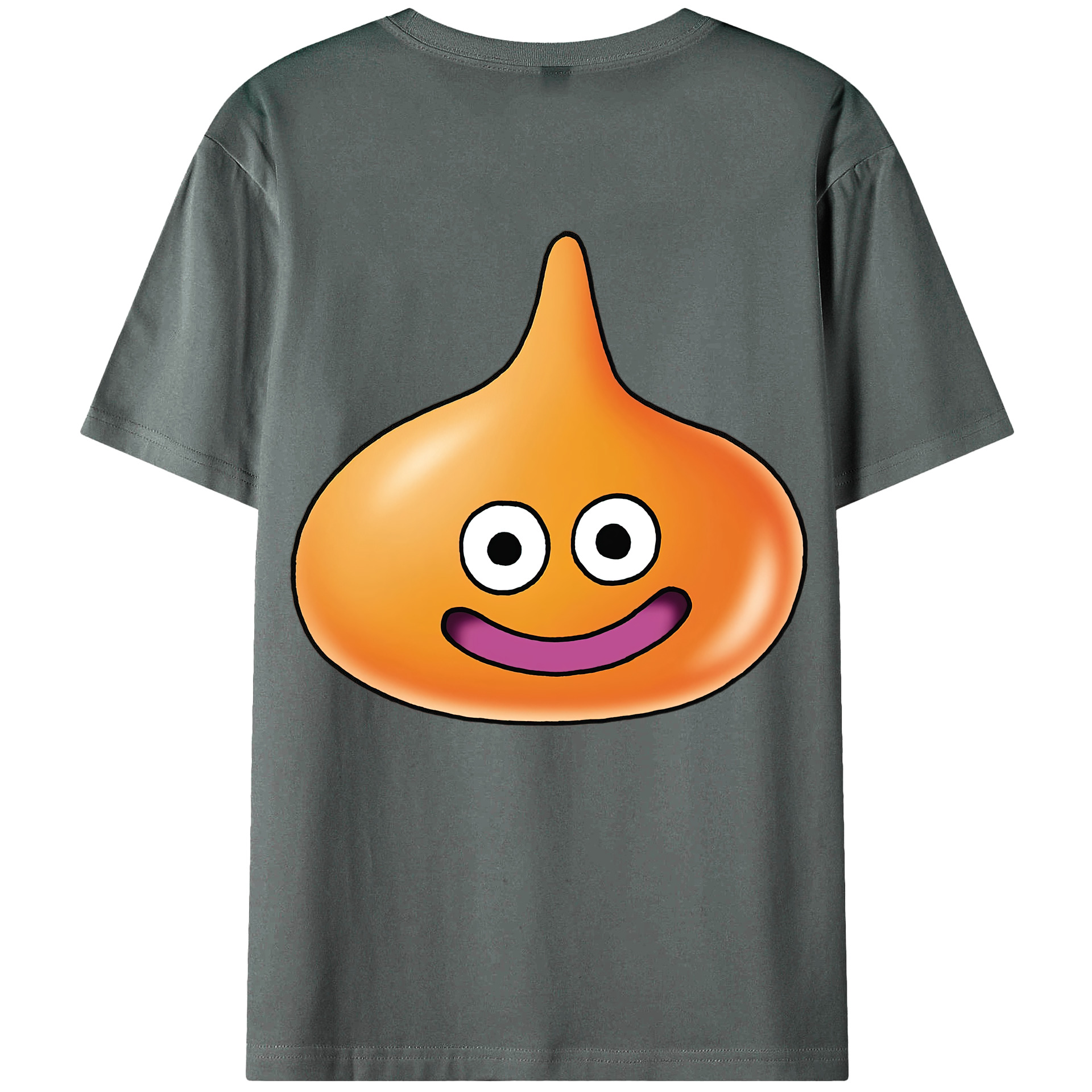（画像用） ドラゴンクエスト Doragon Kuesuto Dragon Quest 綿100％ メンズ半袖Tシャツ（バックプリント） 通気性